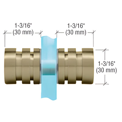 CRL Brushed Bronze Contemporary Style Back-to-Back Shower Door Knobs