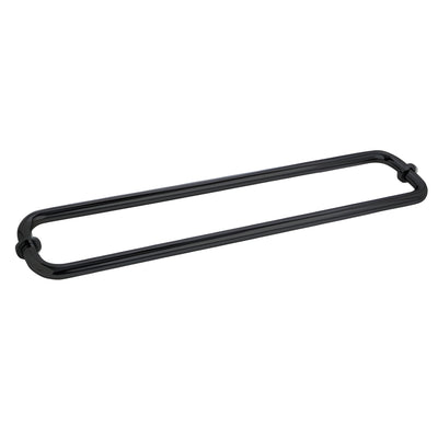 CRL 24in Matte Black BM Series Back-to-Back Double Towel Bar