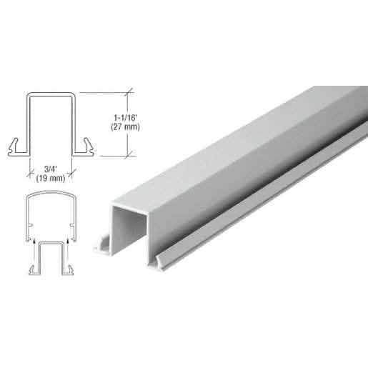 "CRL Metallic Silver Horizontal Snap-In Infill for Glass, 241-Inch - Sleek and Durable Fin