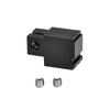 Matte black CRL Fallbrook XL NY filler block (SKU FXNYBMBL) with two silver set screws.