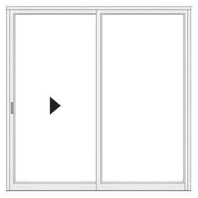 CRL-U.S. Aluminum 48x96 Narrow Stile KYNAR® Sliding Entrance Door