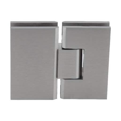 Brushed Nickel Victoria 180° Glass-to-Glass Hinge - Sleek, Durable, and Modern Design