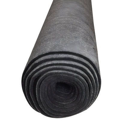 Black glass cutting carpet roll CPT12X15 - 12' wide x 15' long, abrasion-resistant Dilour surface for glass work.