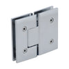 CRL Vienna V1E180CH polished chrome glass-to-glass shower hinge, square brass design for 3/8-1/2" tempered glass