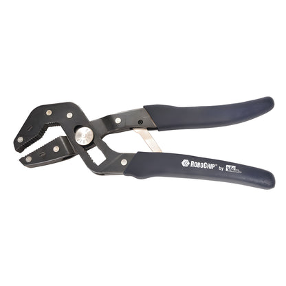 Robo-Grip RBG10M 10 in self-adjusting curved-jaw pliers with textured matte handles and serrated black jaws