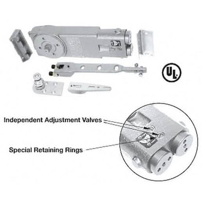 CRL 90º Hold Open Overhead Concealed Closer - Medium Duty, 'A' End-Load Hardware
