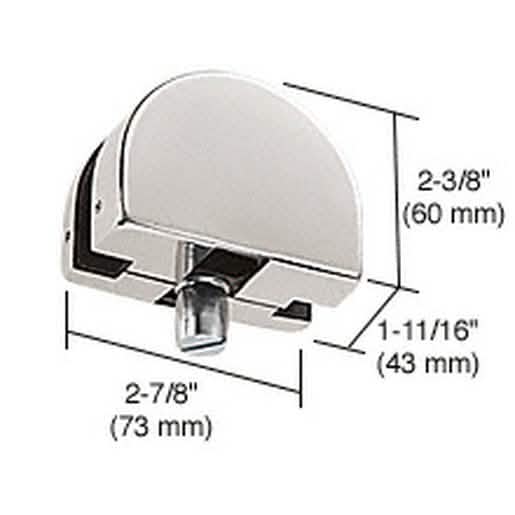 CRL Polished Stainless Top Transom Pivot Patch Fitting - Durable & Sleek Design