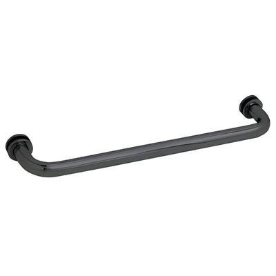 CRL BM Series 18-inch Matte Black Tubular Single-Sided Bathroom Towel Bar
