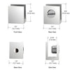 EH221 polished chrome brass set screw glass clamp, no drill design for 3/16-1/4 (5-6mm) glass