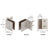 CRL Brushed Stainless Steel Square Wall-Mount Glass Clamp