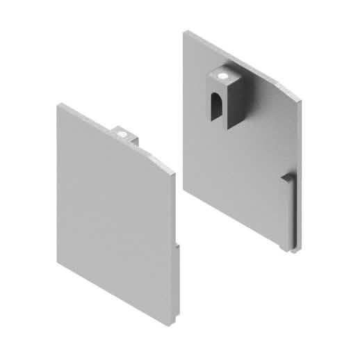 Satin Anodized Wall Mount Kit End Cap - CRL512, sleek finish for modern installations.