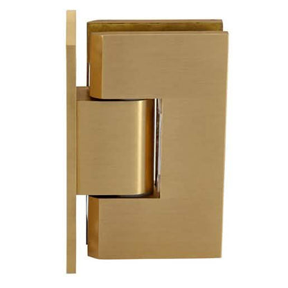 CRL Satin Brass Vienna 337 Wall Mount Hinge with Adjustable Full Back Plate