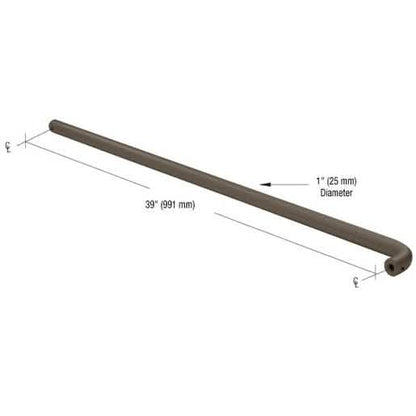 CRL Bronze Astral Push Bar for 42" Door - Durable, Stylish, Easy Install, Secure Closure