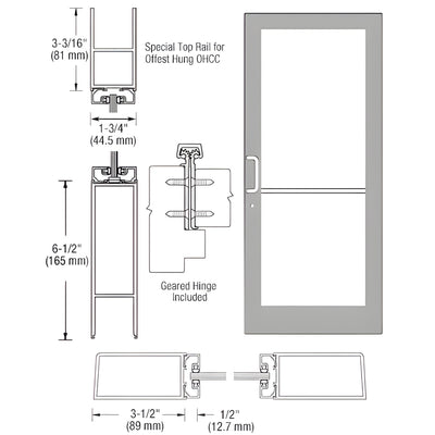 CRL-U.S. Aluminum Series 400 Geared Hinge for Entrance Doors