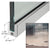 CRL Brushed Stainless Steel 1-3/8" Slender Door Rail No Lock - Custom