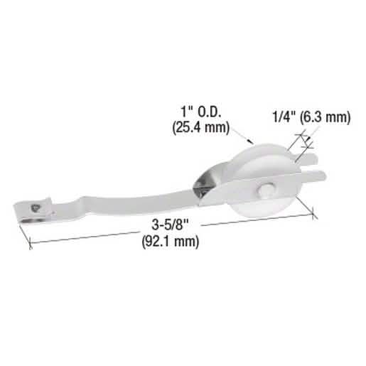 CRL 1\" Nylon Sliding Screen Door Roller for Columbia Uni-Fit – Durable Spring Tension
