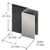 CRL Brushed Nickel Square Door Stop for 1/2in Glass Doors