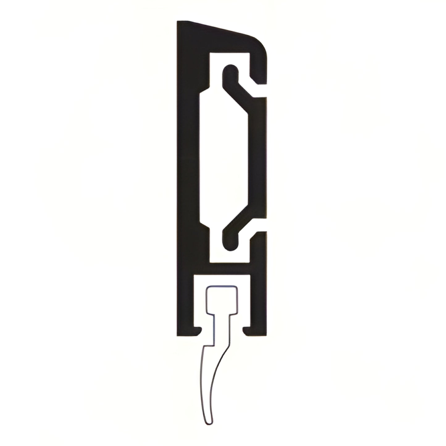 Black bronze anodized satin bottom-rail door sweep with compressible weatherstrip (concealed fasteners not included)