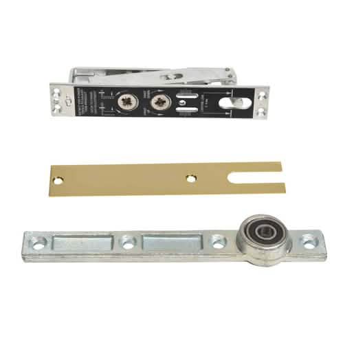 CRL Jackson Heavy-Duty Adjustable Center-Hung Pivot with Polished Brass Cover Plate