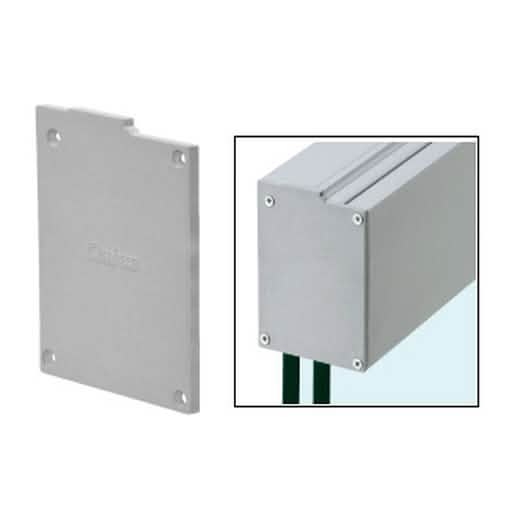 CRL285 Satin Anodized End Cover Plate for Top Track with Fixed Panel Adaptor
