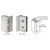 CRL Brushed Nickel Double Wall-to-Glass Shower Door Hinges