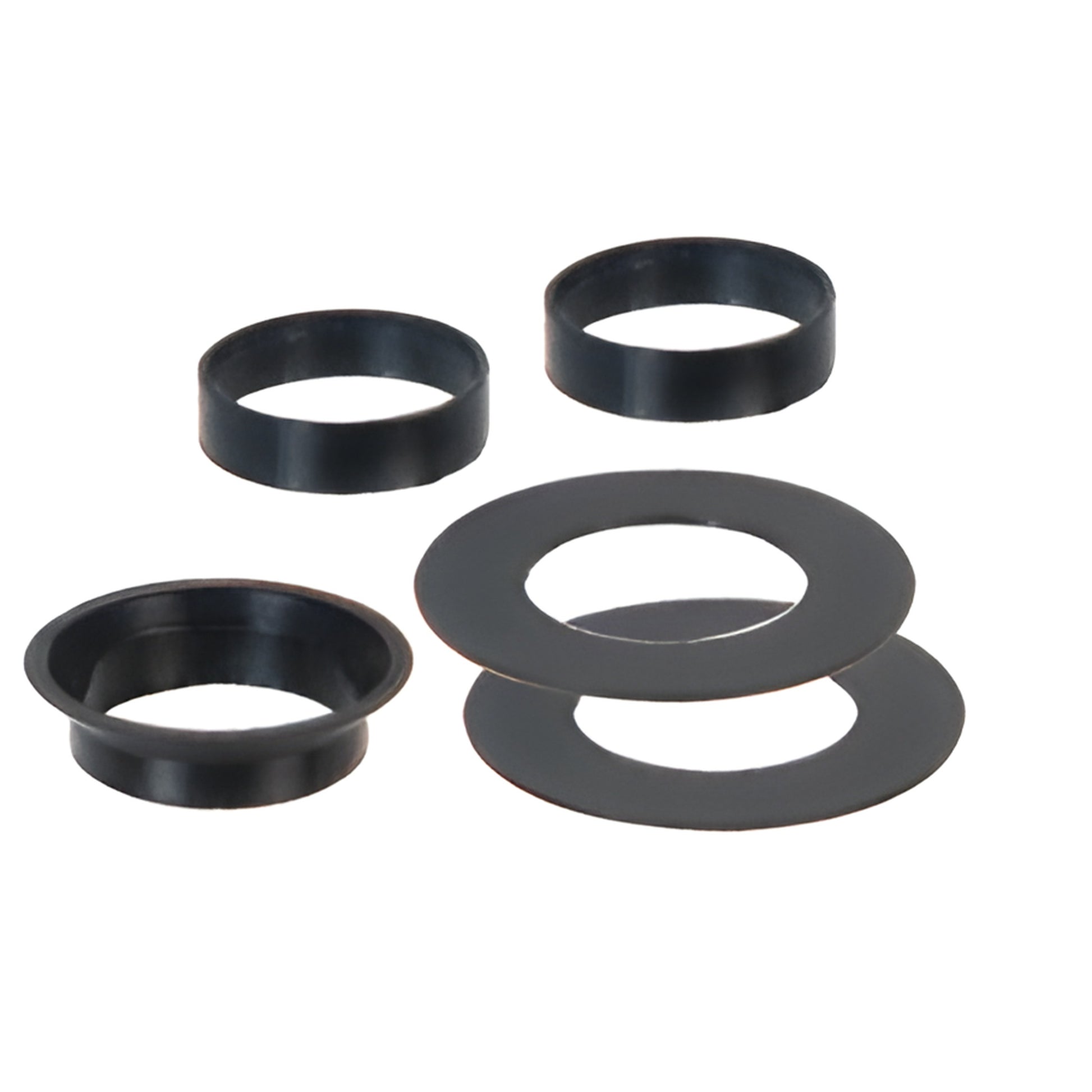 CRL gasket set RRF14RW - five black rubber rings and washers for HRF14BS/HRF14PS glass attachment.
