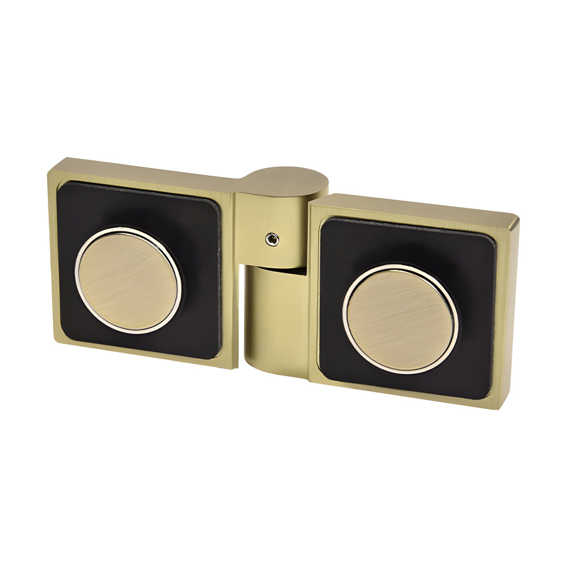 Brushed-bronze Lugano concealed glass shower hinge LUG180LBBRZ for 8-10mm tempered glass
