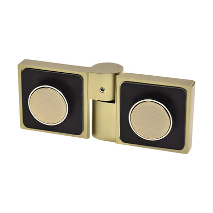 Brushed-bronze Lugano concealed glass shower hinge LUG180LBBRZ for 8-10mm tempered glass