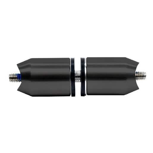 CRL Matte Black Mid-Post for Extra Length Ladder Style Pulls - Sleek, Durable Design
