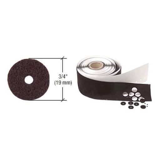 CRL Black 3/4" Diameter Felt Washers for Glass Installations - Durable and Reliable