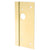 CRL 4x10 Satin Brass Right-Hand Center Lock Door Latch Guard
