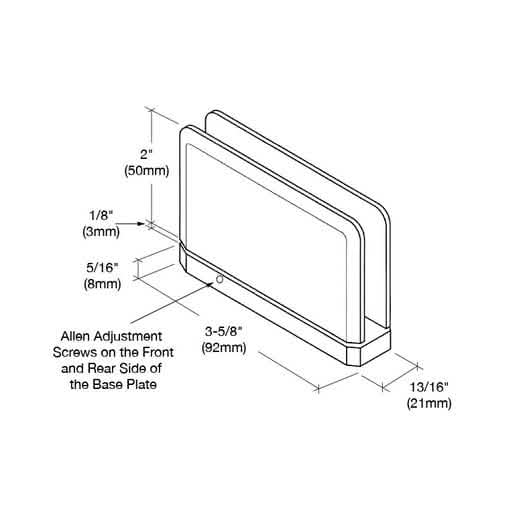 CRL Brushed Nickel Adjustable Prima Series Hinge - Sleek and Durable Bathroom Hardware