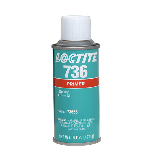 Loctite 736 LocQuic primer aerosol can, 6 oz (SKU 73656) - primer for non-porous surfaces.