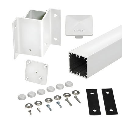 ** CRL Sky White 48" 100 Series 90º Inside Fascia Mount Post Kit