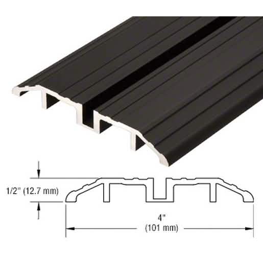 CRL Black/Bronze Anodized Bottom Guide Threshold for Top Hung Sliders & Bi-Fold Doors