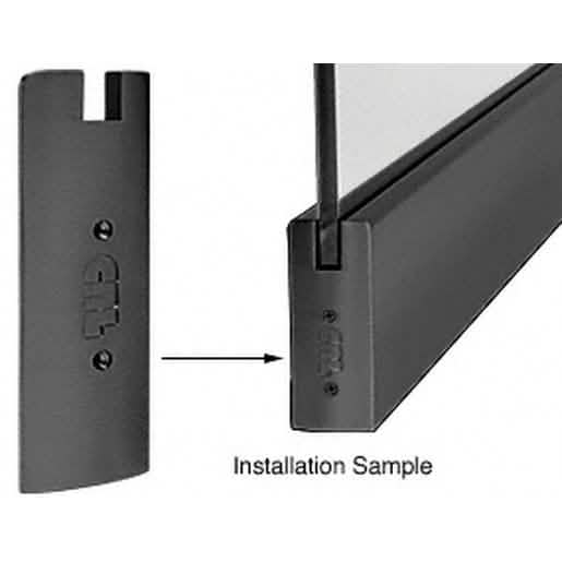 CRL Black Powder Coat 6" Square End Cap for Sidelite Rails - Durable and Stylish Finish