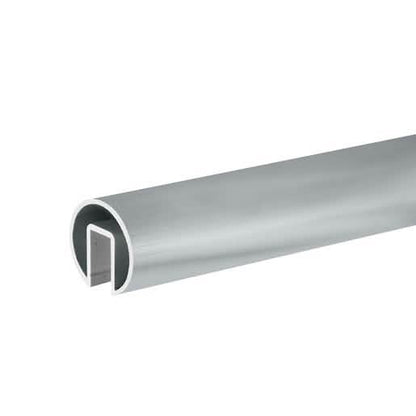 CRL Mill Finish Aluminum Cap Rail for 1/2" or 5/8" Glass, 240" Length - Durable & Stylish