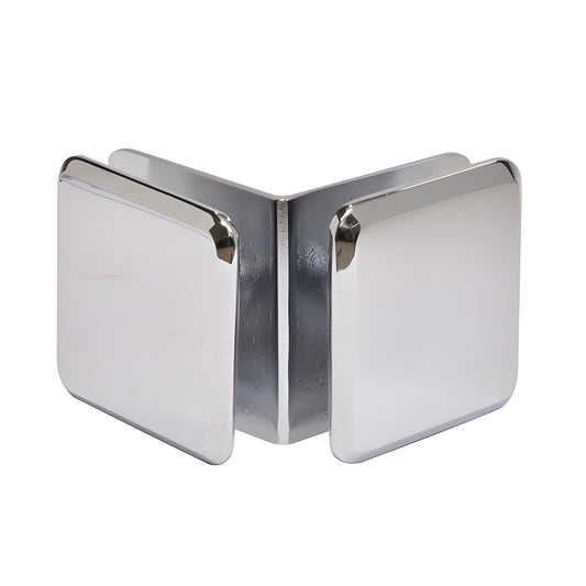 CRL Estate EST111CH 90 polished chrome solid brass glass clamp for 10-12mm frameless shower panels