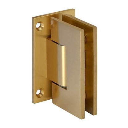 CRL Satin Brass Geneva 337 Series Wall Mount Hinge with Adjustable Full Back Plate