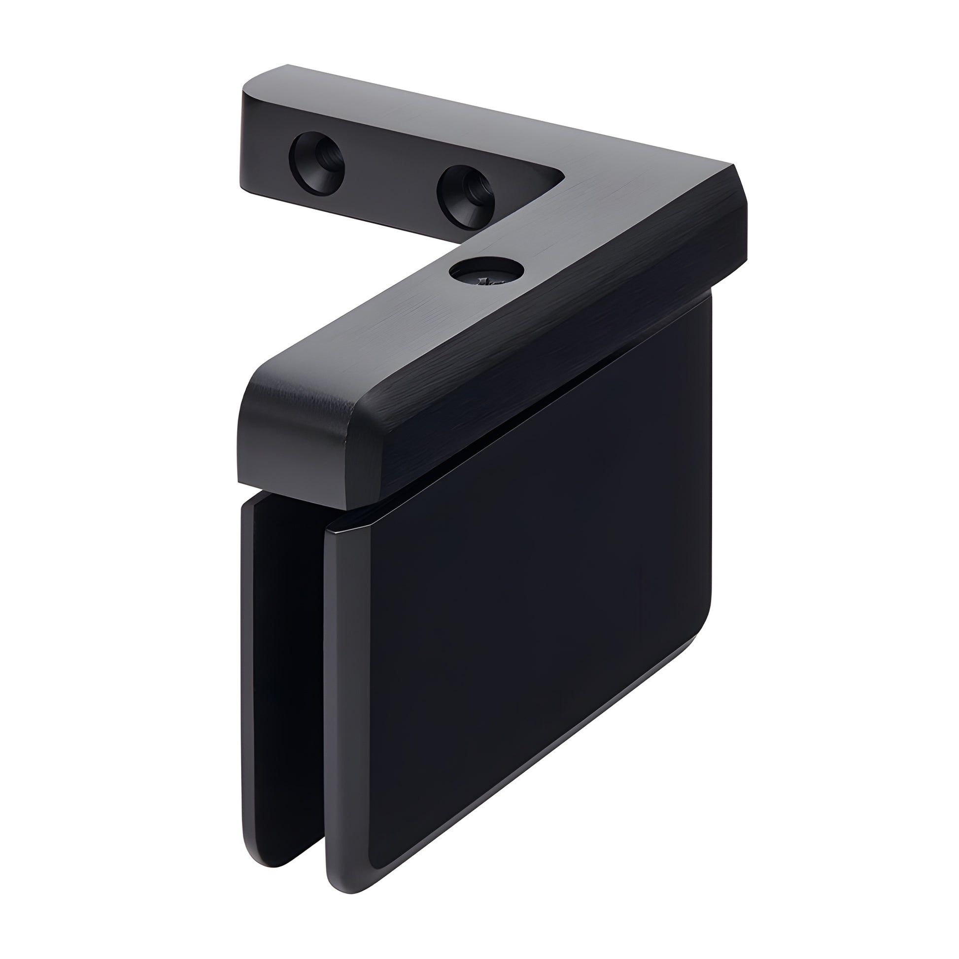 PPH05RMBL matte black beveled brass pivot shower hinge for 8-10mm glass, right-hand wall-mount, self-centering