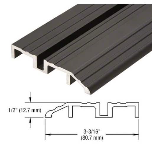 CRL Black/Bronze Anodized 120" Bottom Guide for OT Series Sliders & Bi-Fold Doors