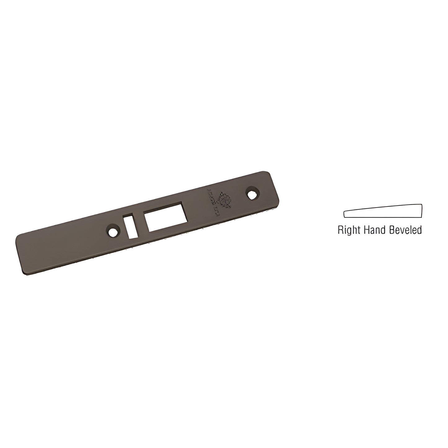 Dark bronze right-hand beveled faceplate for AR4513 deadlatch, 1" x 6-7/8" (SKU 453220DU)