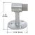 CRL Brushed Satin Chrome Floor-Mounted Heavy-Duty Door Stop