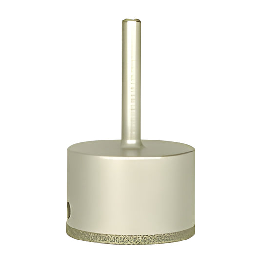 EDD112 diamond-plated glass drill bit, 1.5in smooth rim hole saw with 3/8in reduced round shank