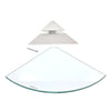 CRL corner glass shelf kit 10x10, 3/8" tempered clear glass with satin chrome wall clip (SKU 1010SCK)