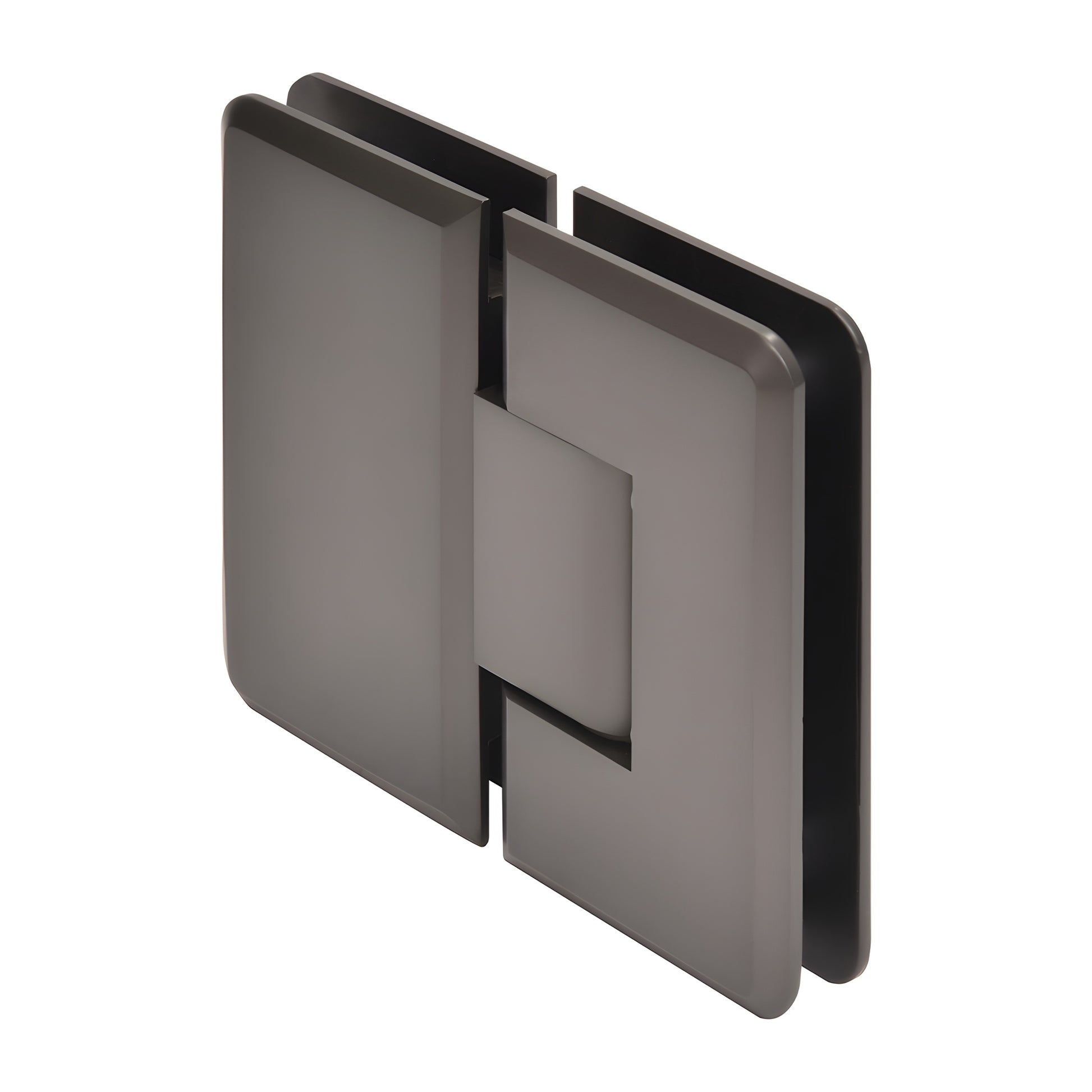 Matte gun metal 180 glass-to-glass shower hinge, solid brass Cologne series - SKU C0L180MGM