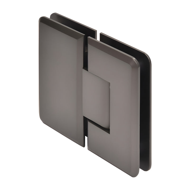 Matte gun metal 180 glass-to-glass shower hinge, solid brass Cologne series - SKU C0L180MGM