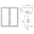 CRL-U.S. Aluminum White KYNAR® Paint 74" x 86" Series DF800 Open Back Offset Pivot Up and Over Frame Complete (2F)