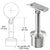 CRL Brushed Stainless Post-Mounted Adjustable Radius Handrail Bracket