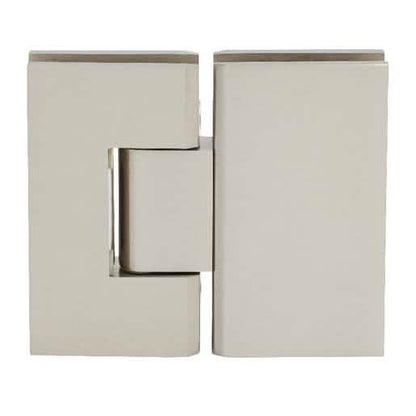 CRL Brushed Nickel Vienna 580 Glass-to-Glass Hinge with 5° Pin, Sleek Design.